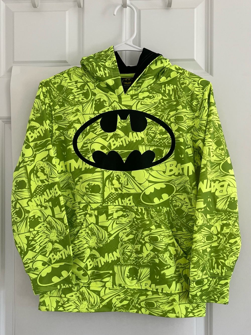 Batman Neon Yellow and Black Logo Pullover